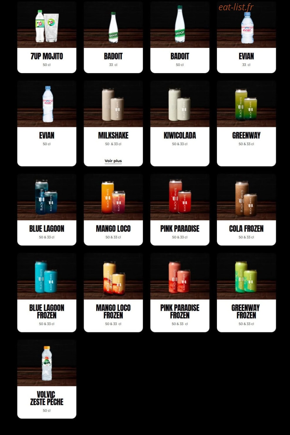 Black & White Burger — carte page 5