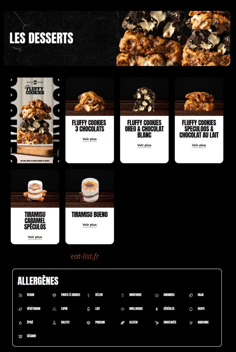 Black & White Burger — carte page 6