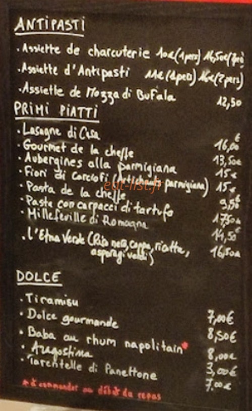 La Bocca — carte page 1