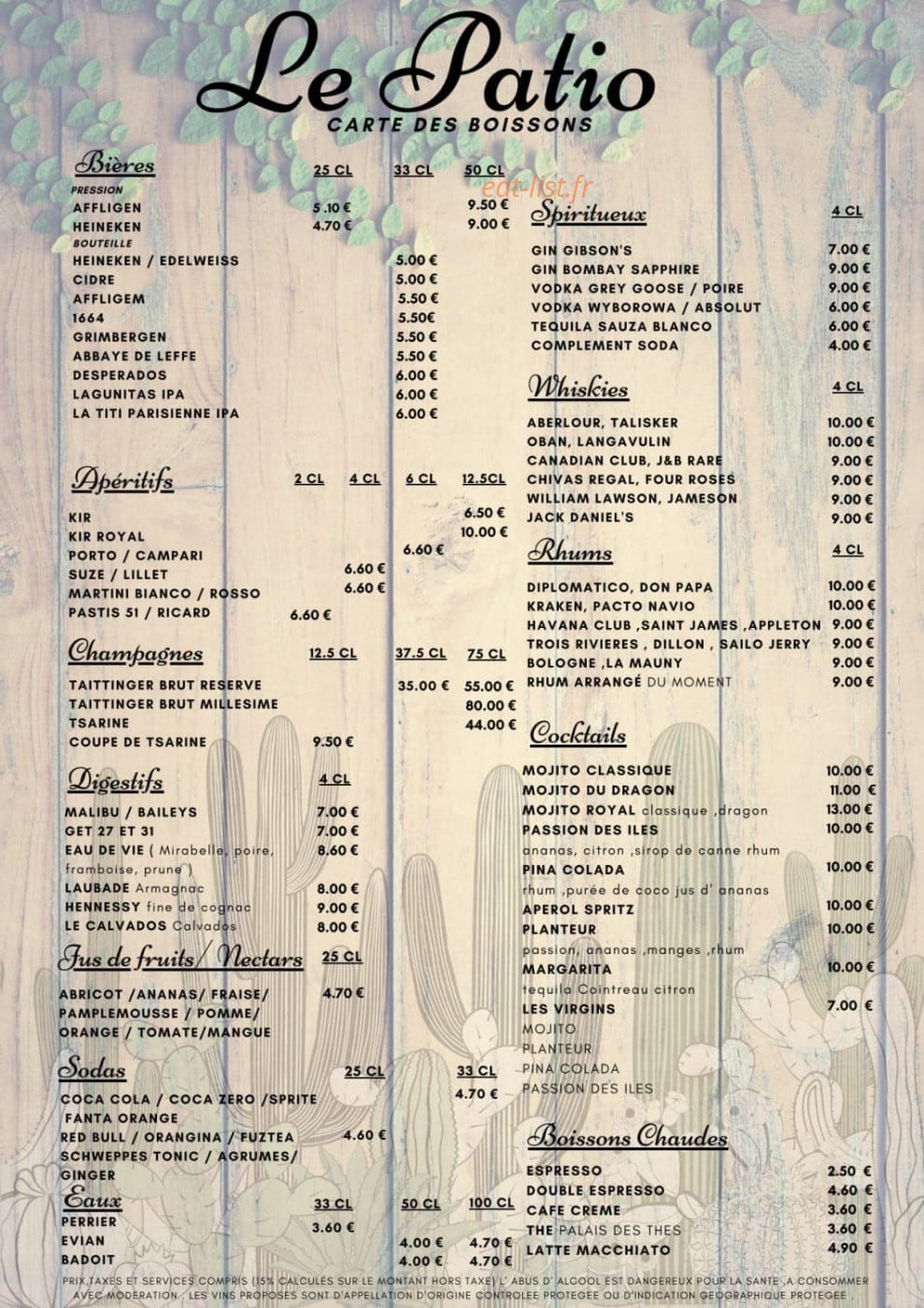 Le Patio — carte page 2