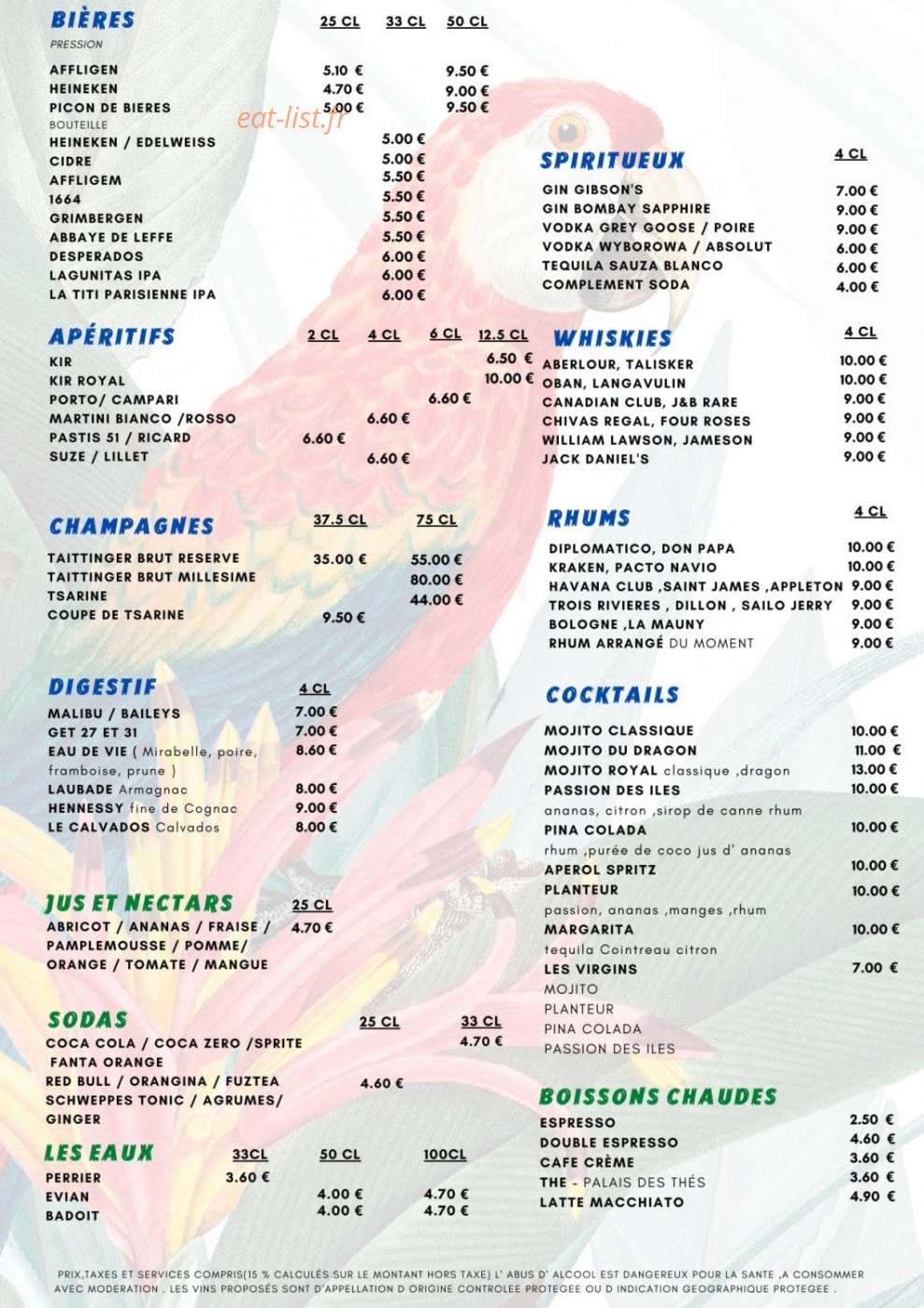 Le Patio — carte page 5