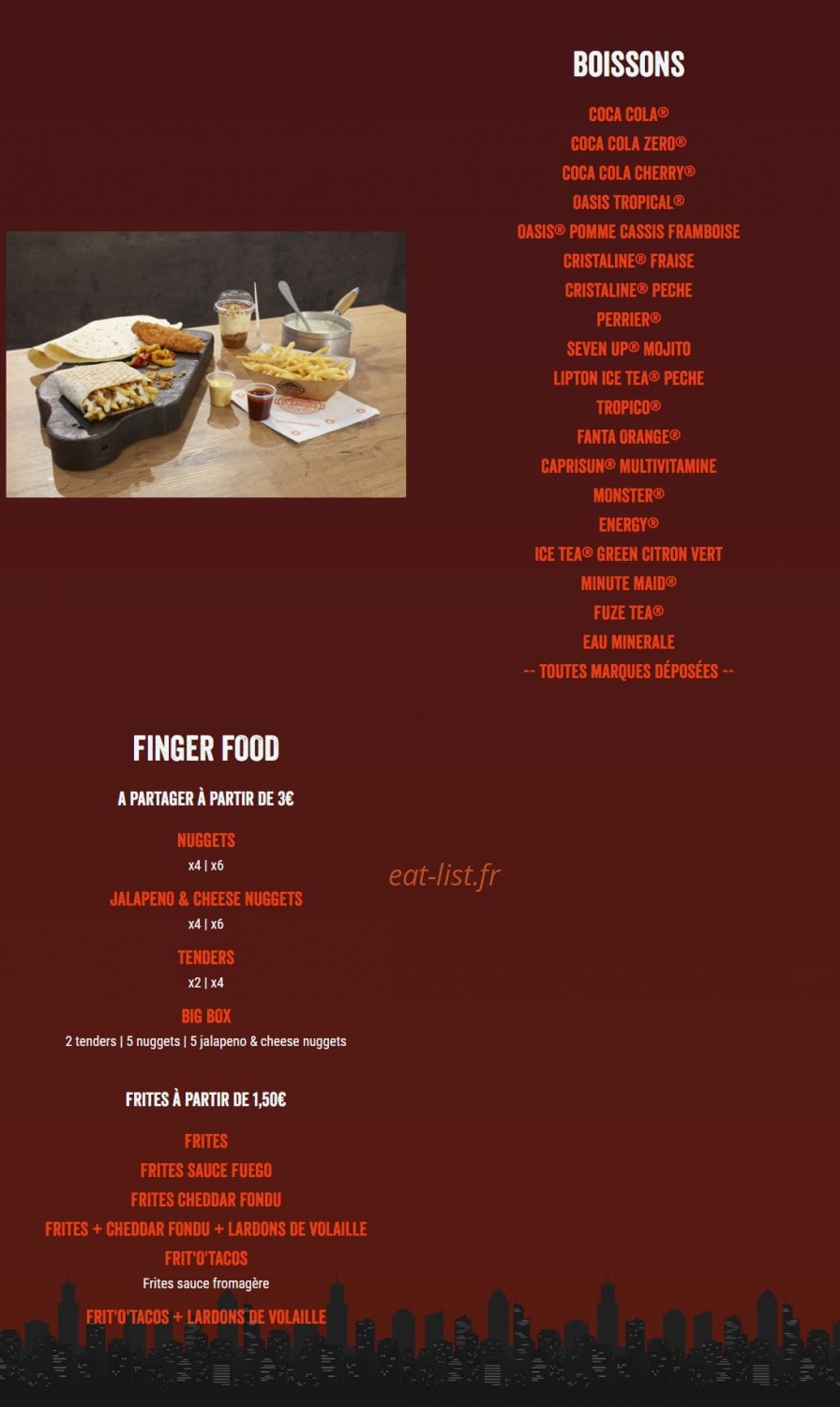 O'tacos — carte page 3