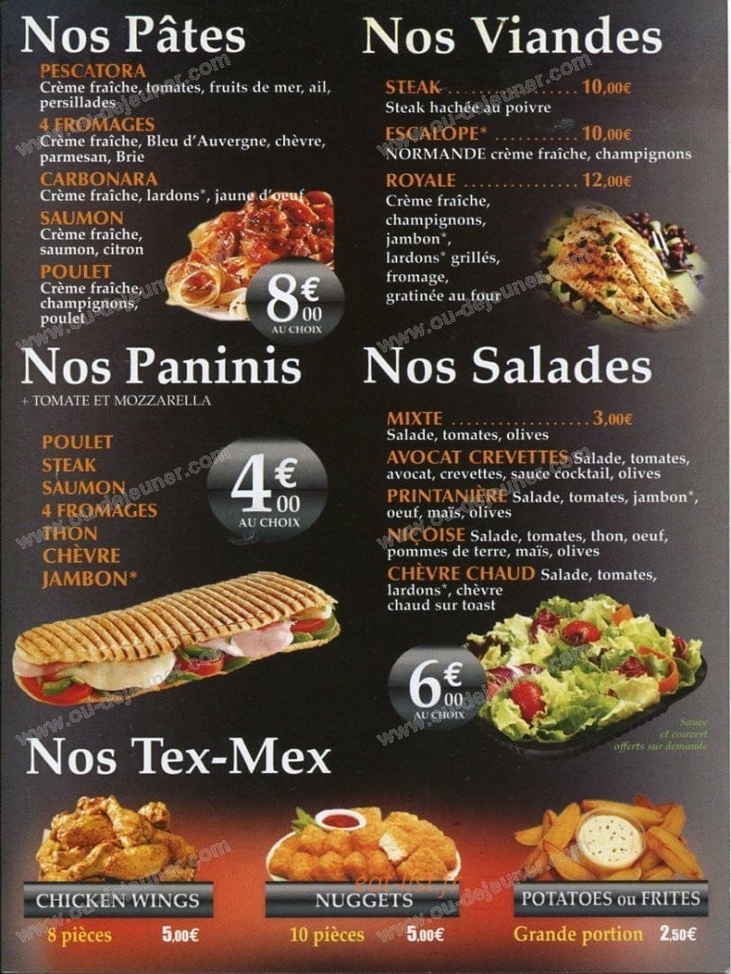 Pizza Royal — carte page 3