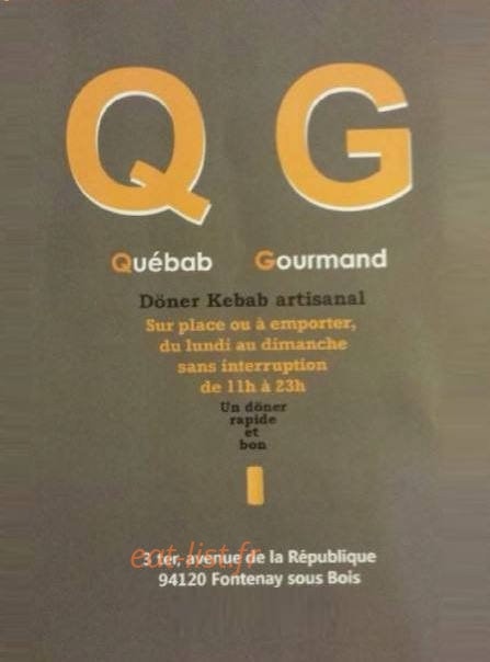 Québab Gourmand — carte page 1