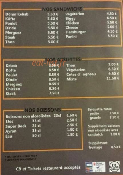 Québab Gourmand — carte page 2