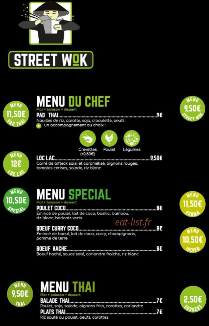 Street Wok — carte page 2