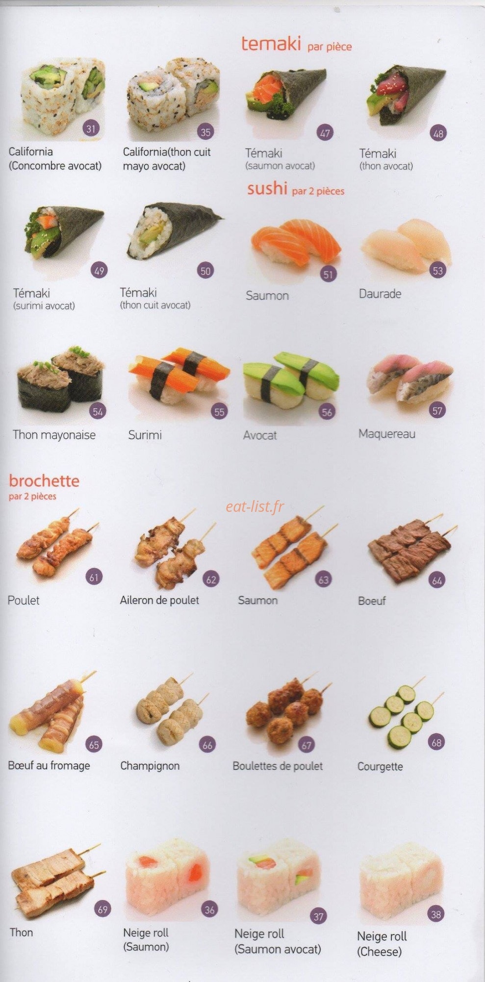 Carte et menu de Tokyo sushi à Fontenay Sous Bois — Formules à volonté suite