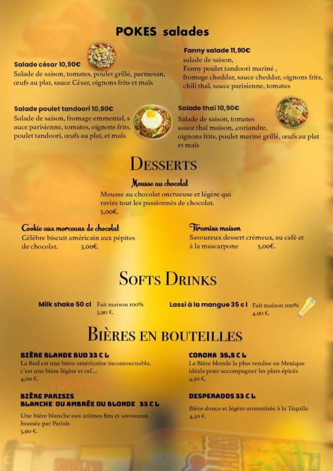 Burger Parisien — carte page 4