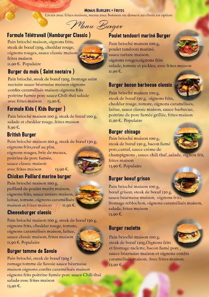 Burger Parisien — carte page 2