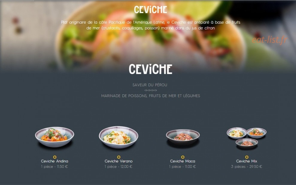 Côté Sushi — carte page 10