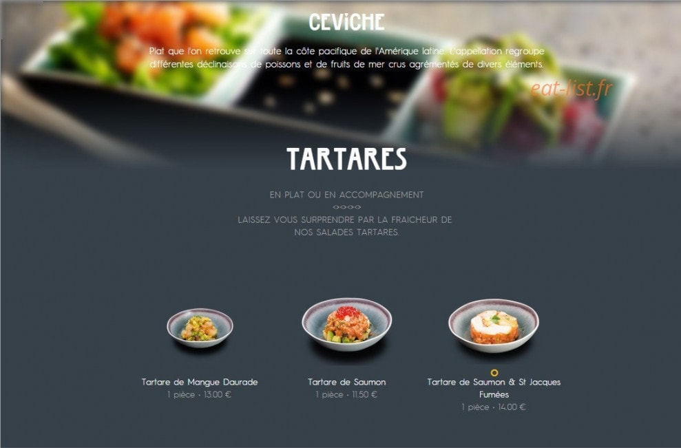 Côté Sushi — carte page 9