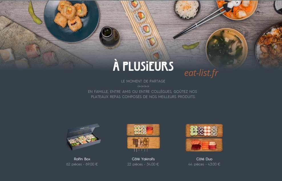 Côté Sushi — carte page 4