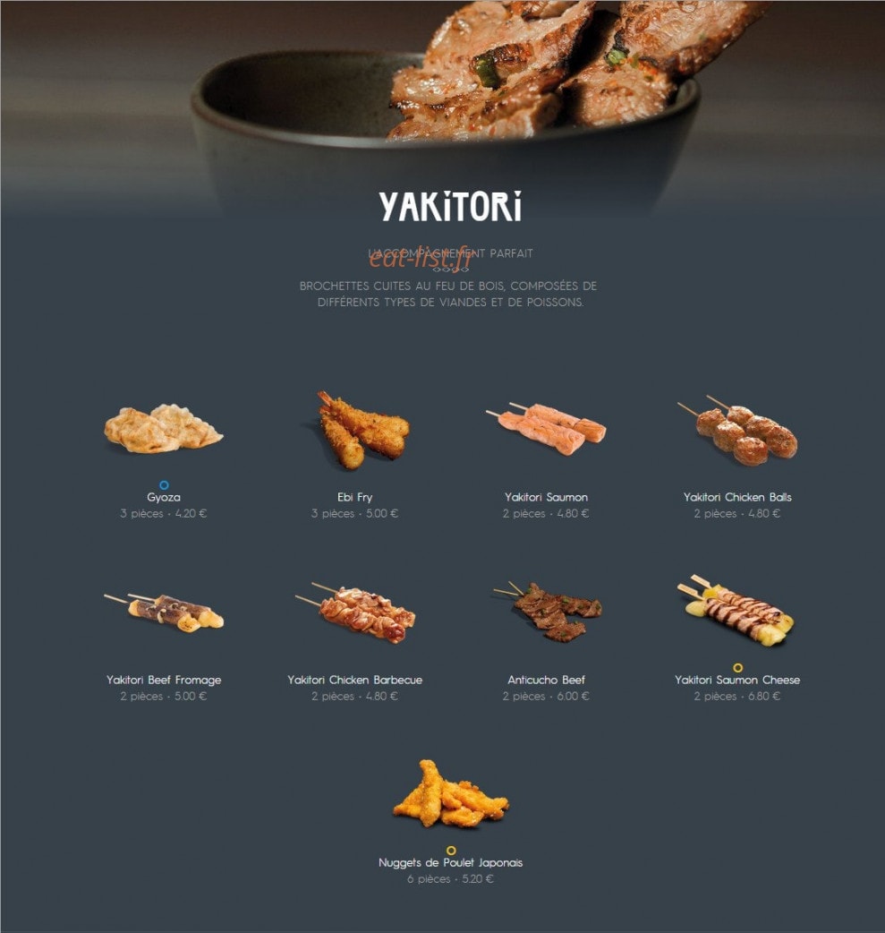 Côté Sushi — carte page 20
