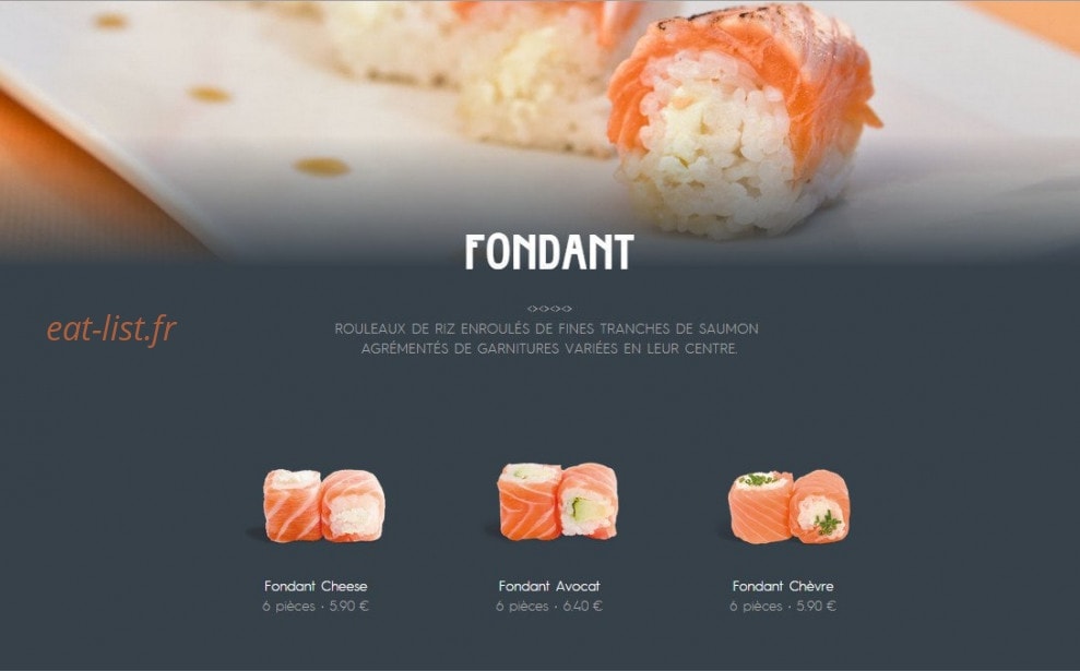 Côté Sushi — carte page 14