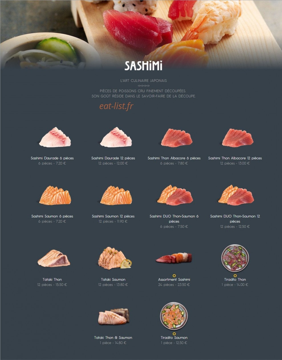 Côté Sushi — carte page 19