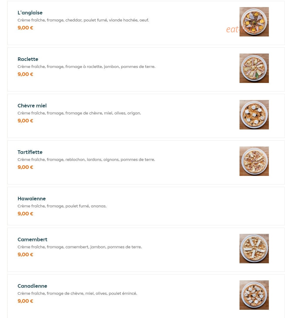 Hotimes Pizza — carte page 18