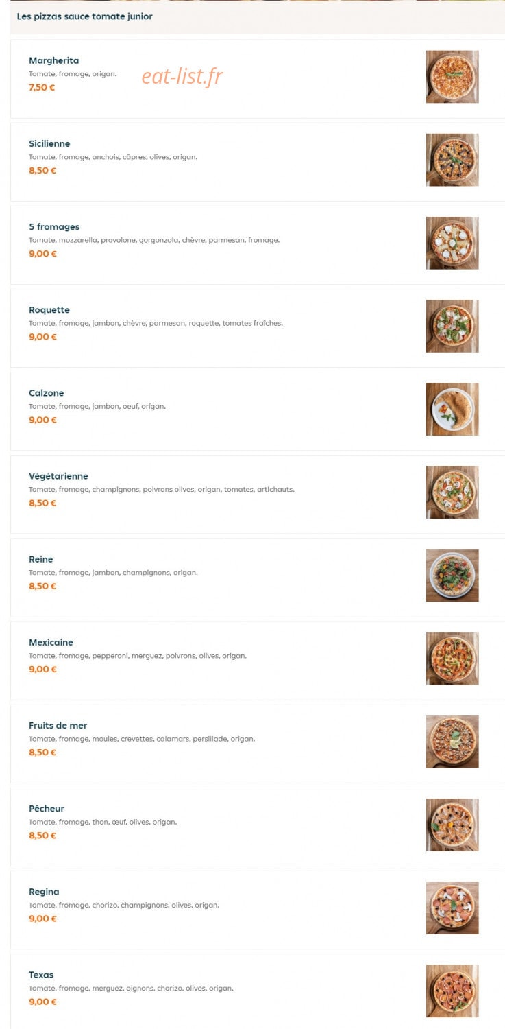 Hotimes Pizza — carte page 15