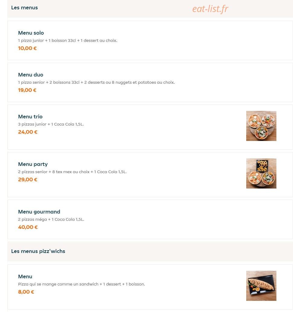Hotimes Pizza — carte page 13