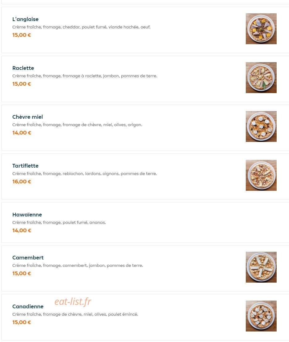 Hotimes Pizza — carte page 8