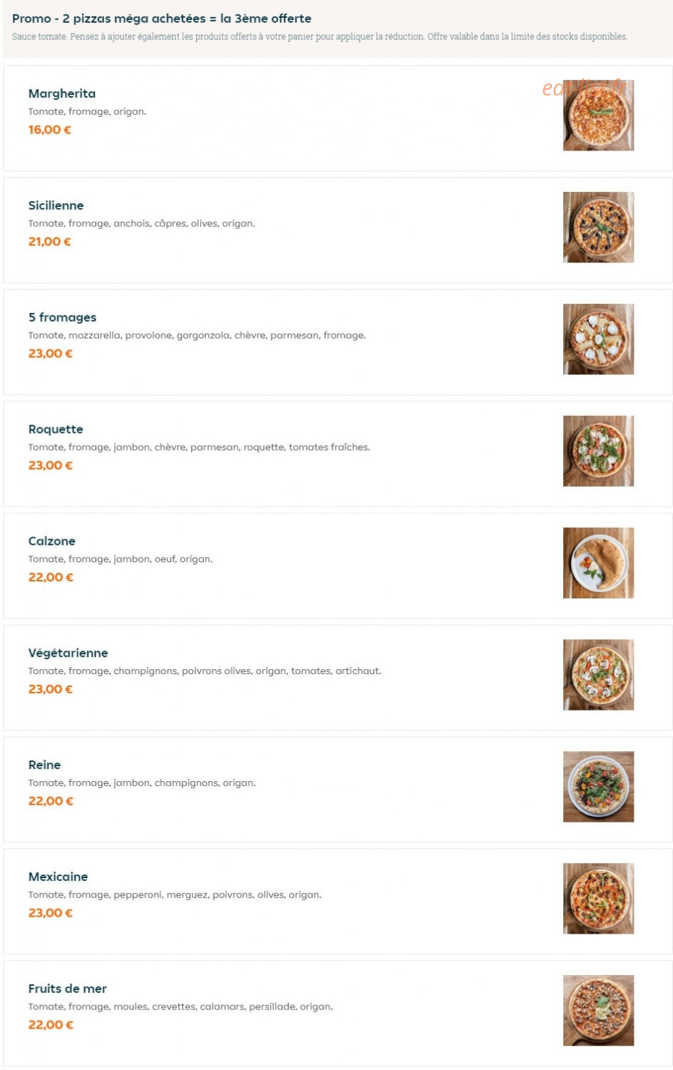 Hotimes Pizza — carte page 4