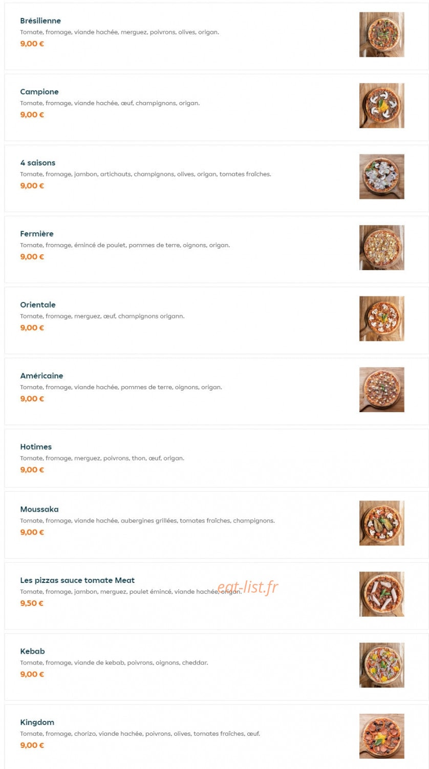 Hotimes Pizza — carte page 16
