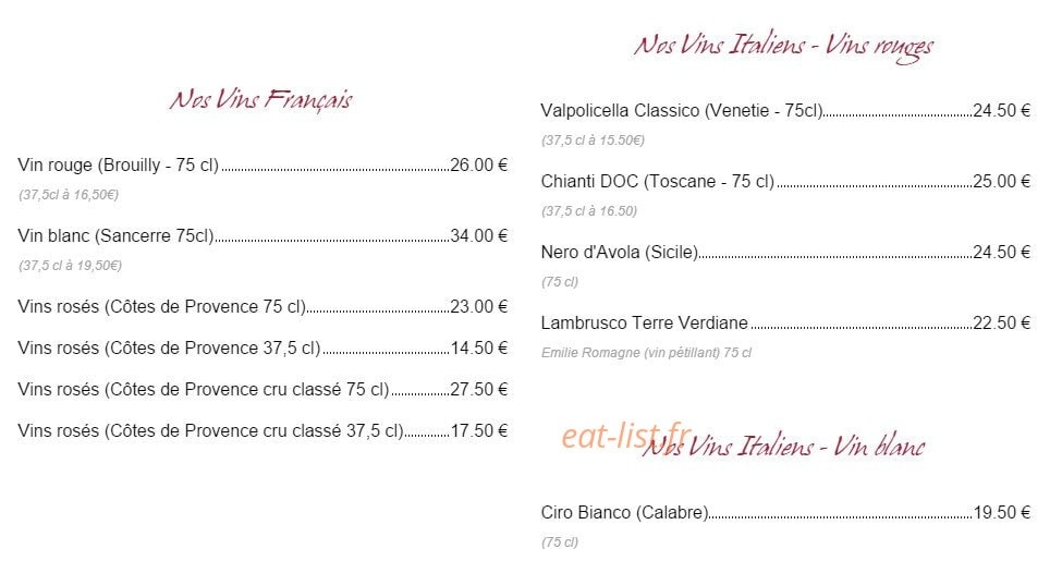 La Bella Rosa — carte page 5