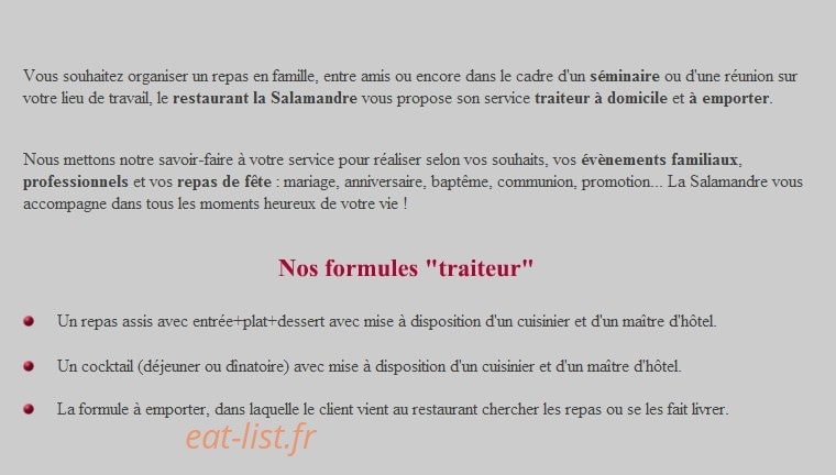 La Salamandre — carte page 3