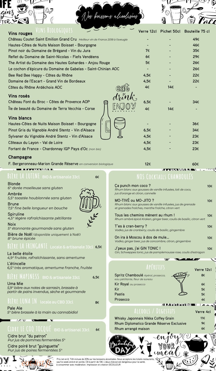 Le Chamboule Tout — carte page 3