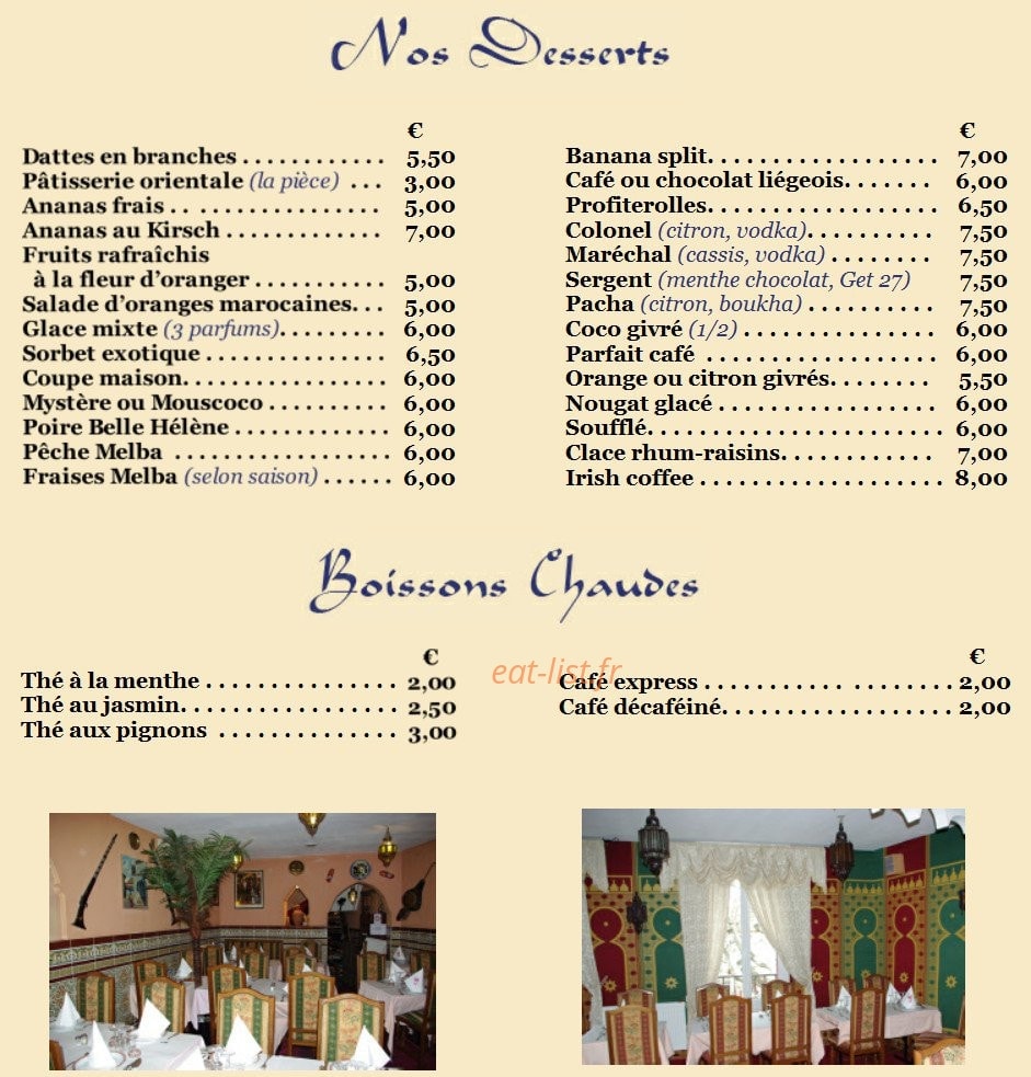 Le Marrakech — carte page 4