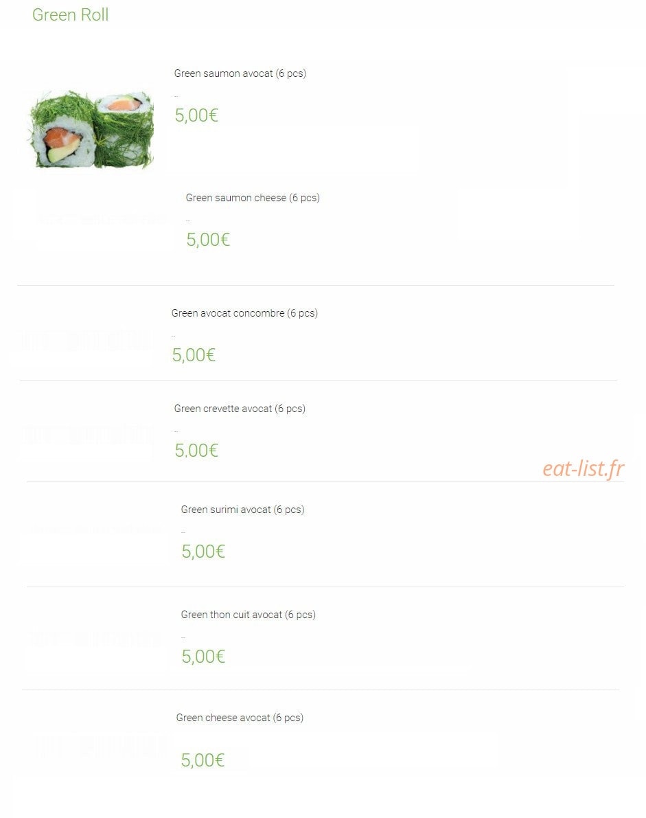 Super sushi — carte page 9