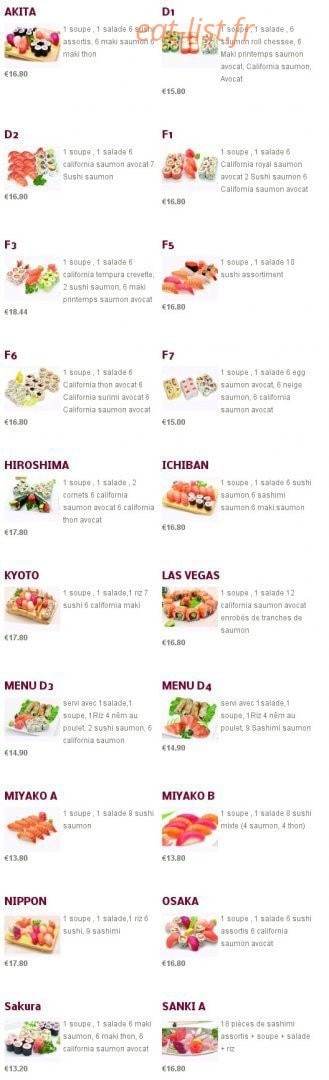 Sushi Charles VII — carte page 13