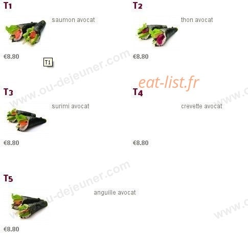 Sushi Charles VII — carte page 20