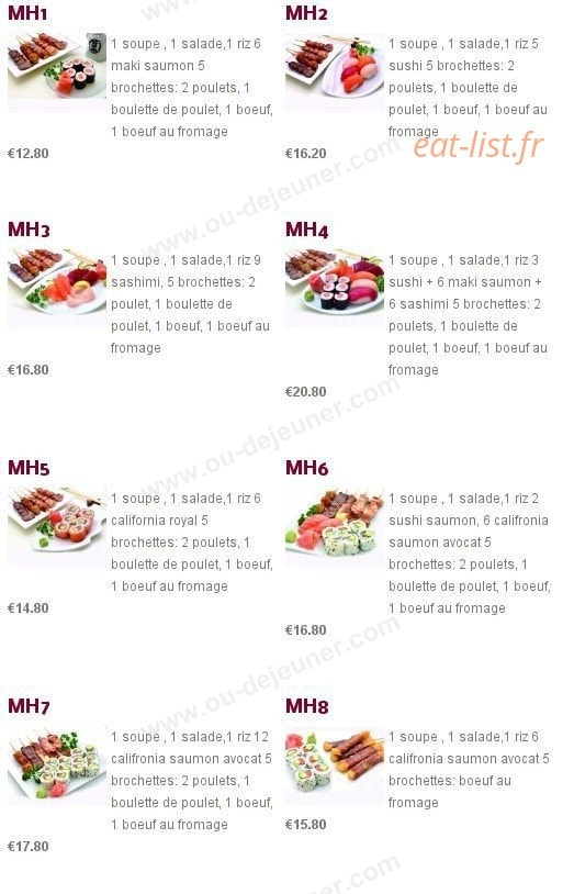 Sushi Charles VII — carte page 12