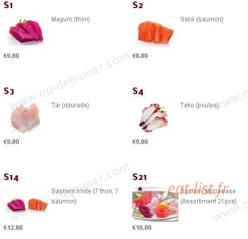 Sushi Charles VII — carte page 17