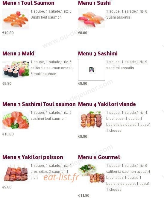 Sushi Charles VII — carte page 11