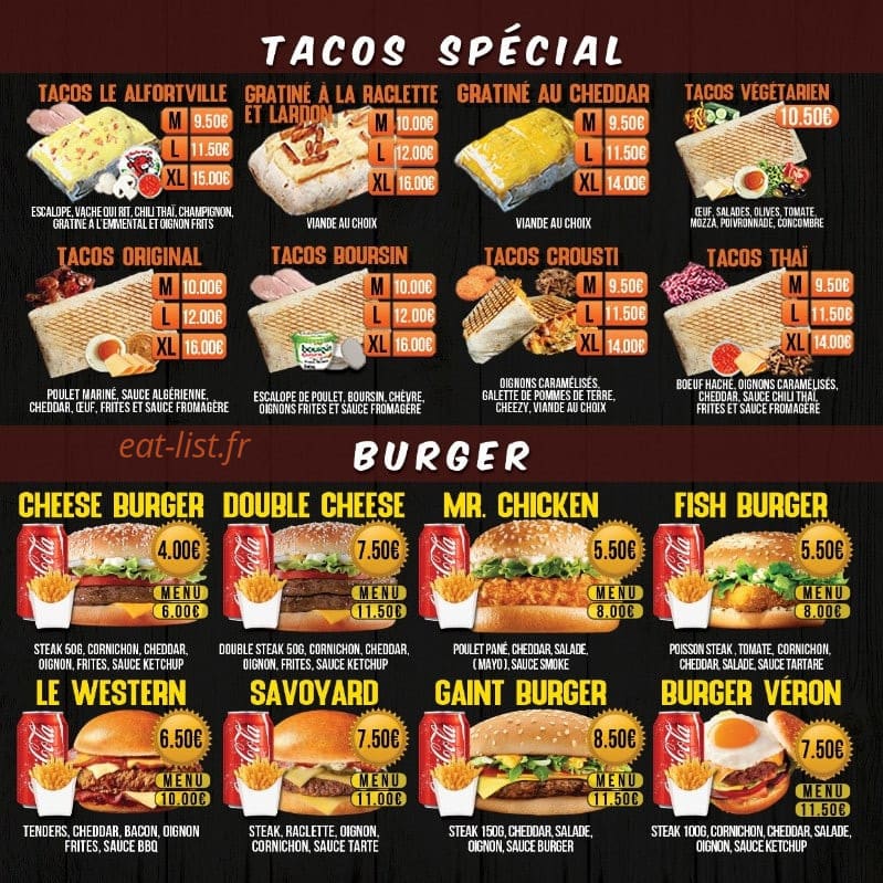 Best Tacos — carte page 4