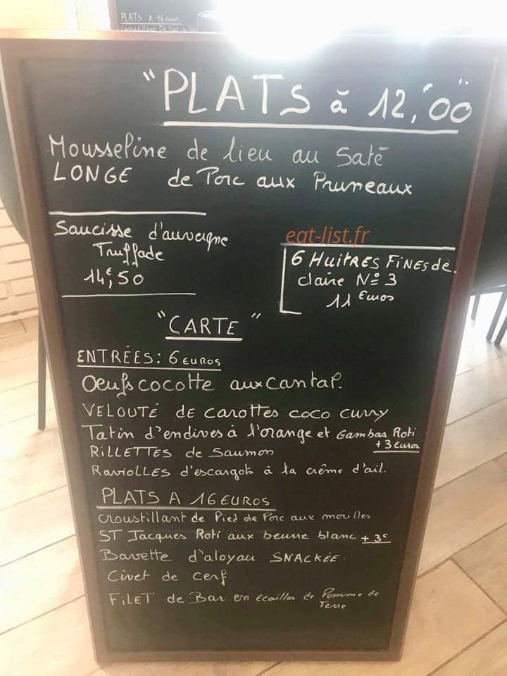 Bouchons & Resto — carte page 1