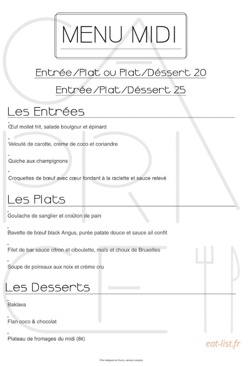 Caprice — carte page 2
