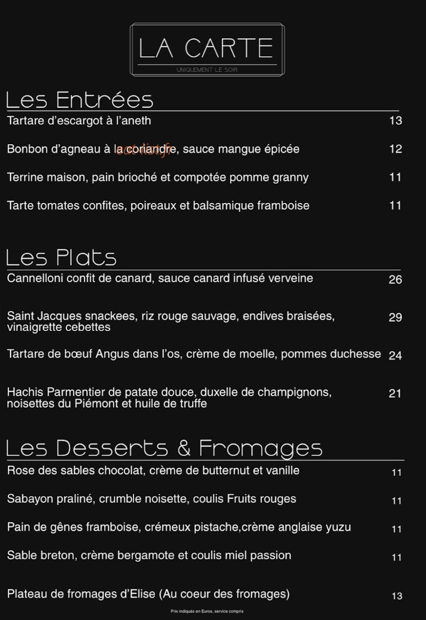 Caprice — carte page 1