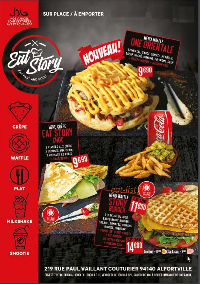 Eat Story — carte page 4