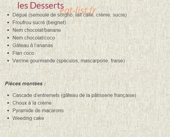 Kankou Traiteur — carte page 5