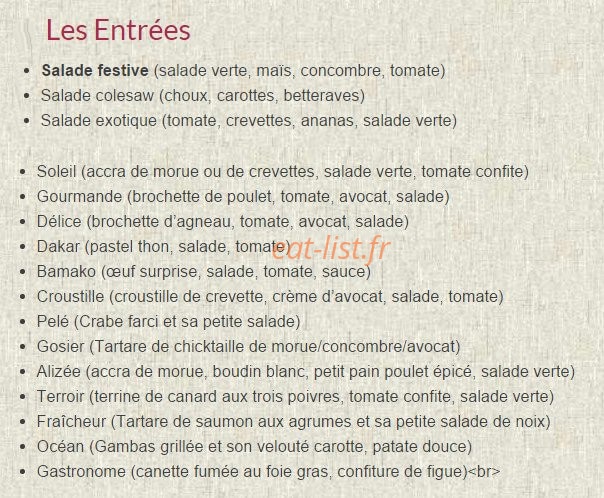 Kankou Traiteur — carte page 3