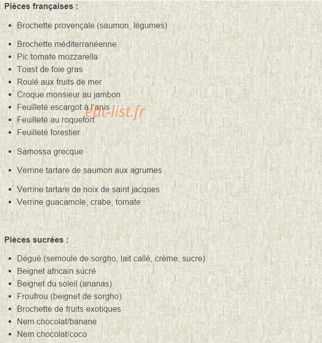 Kankou Traiteur — carte page 2