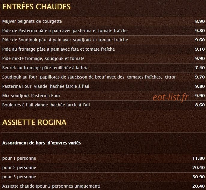 La Rogina — carte page 2