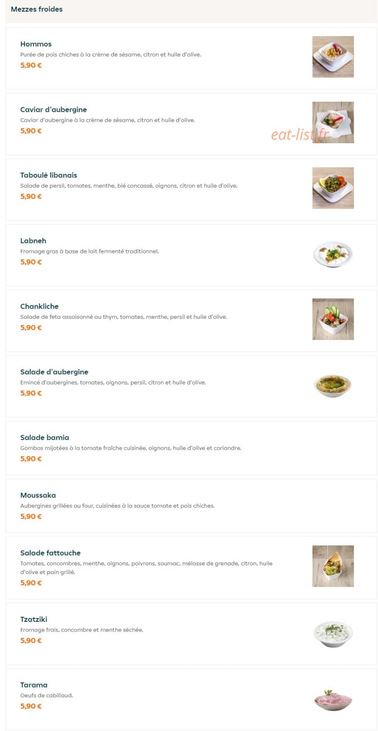 Le Comptoir Du Liban — carte page 8