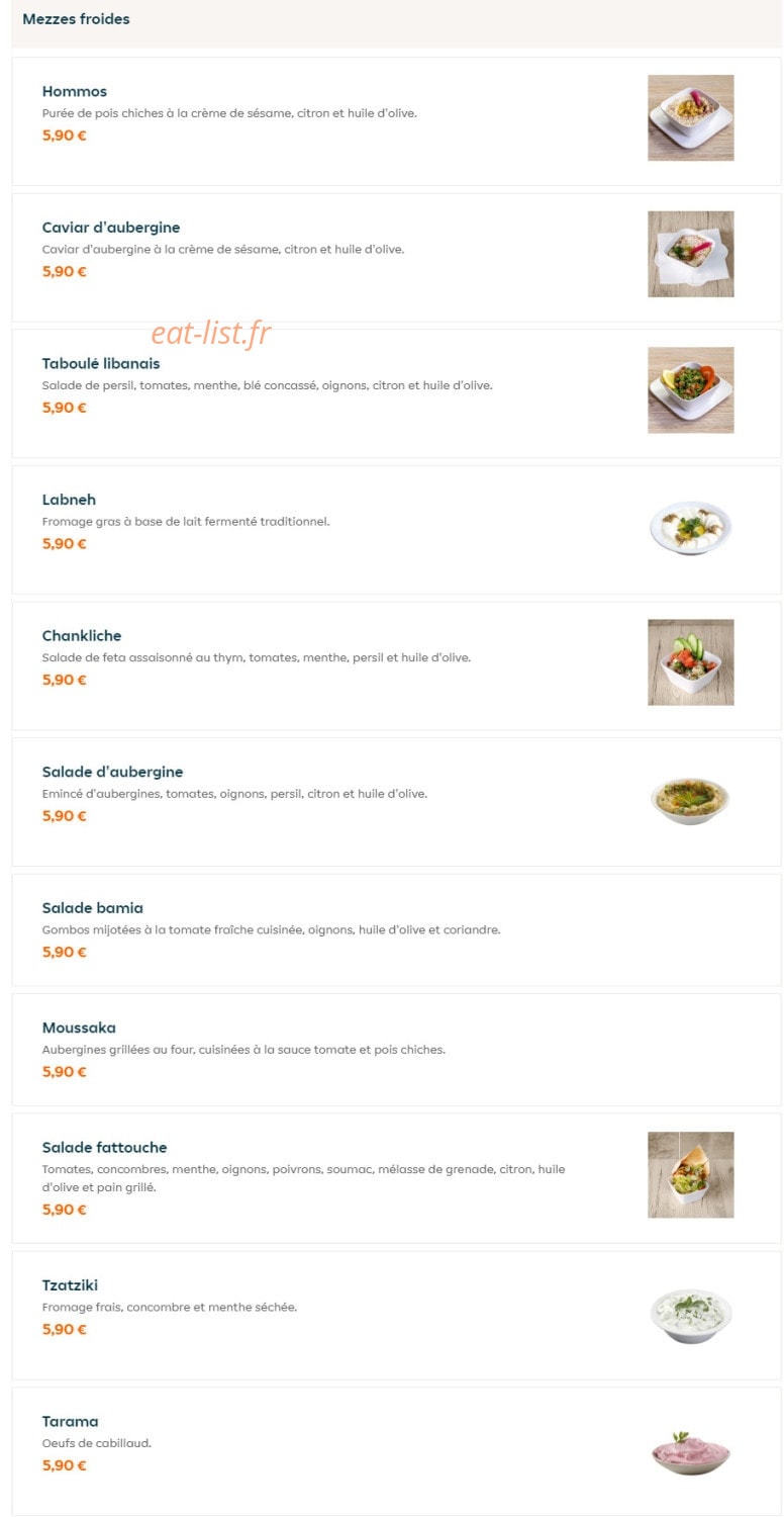 Le Comptoir Du Liban — carte page 7