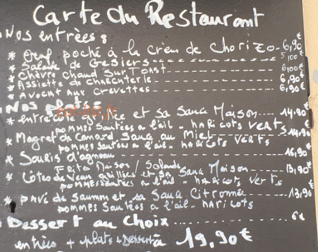 Carte et menu de Le Tigzirt à Alfortville — Carte du restaurant