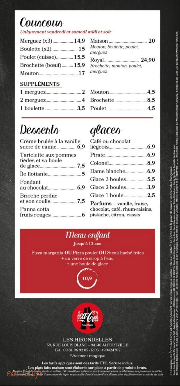 Les Hirondelles — carte page 6