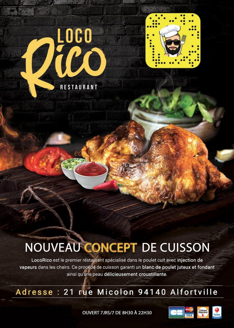 Carte et menu Locorico Alfortville