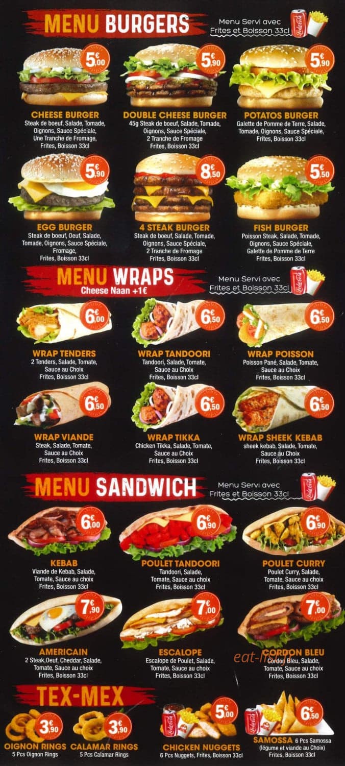 Ltma Fast Food — carte page 1